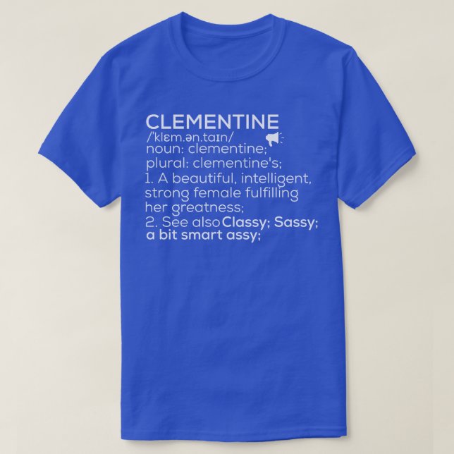 Camiseta Clementine Definition Clementine F (Diseño del anverso)