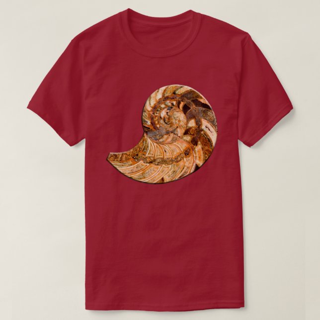 Camiseta Cleoniceras Cleon Ammonite Fósil (Diseño del anverso)