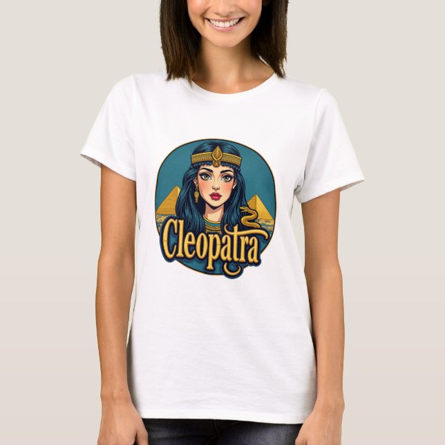 Camiseta Cleopatra, reina gráfica egipcia (Anverso)