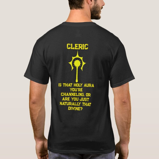 Camiseta Cleric Pick-Up Line (Reverso)