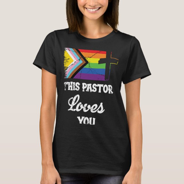 Camiseta Clérigo del Orgullo Cristiano Incluido Este Pastor (Anverso)