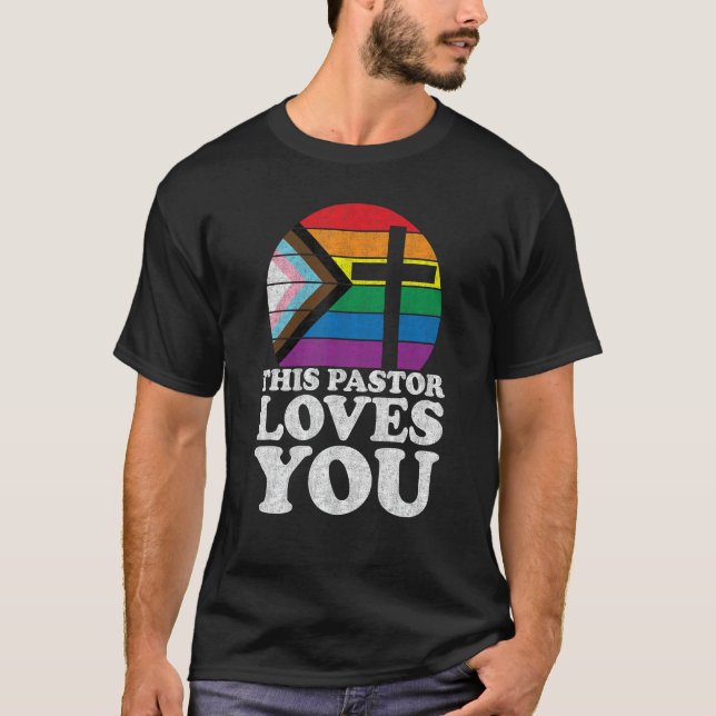 Camiseta Clérigo del Orgullo Cristiano Incluido Este Pastor (Anverso)