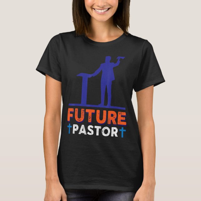 Camiseta Clérigo del predicador futuro pastor (Anverso)