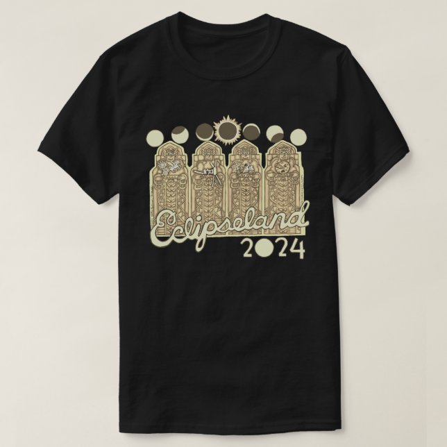 Camiseta Cleveland Eclipseland T-Shirt (Negro) (Diseño del anverso)
