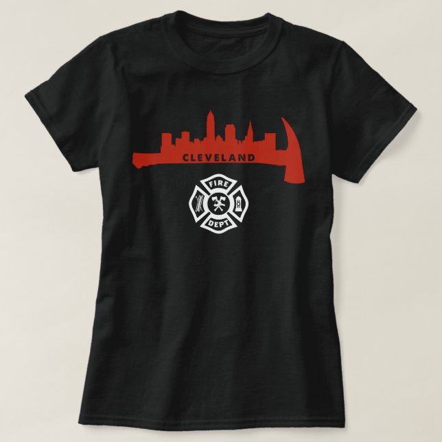 Camiseta Cleveland Ohio Division of Fire Firefighter Rescue (Diseño del anverso)