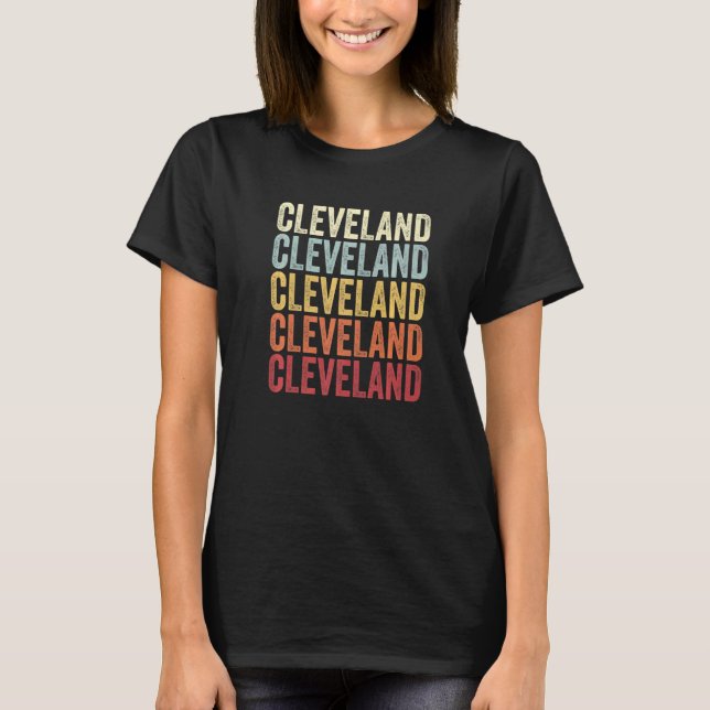 Camiseta Cleveland Texas Cleveland TX Retro Vintage Text (Anverso)