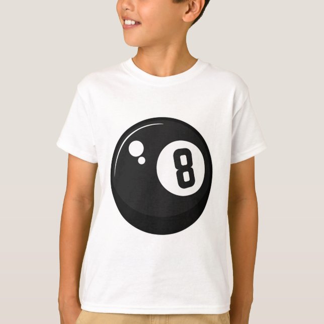Camiseta Clic Magic 8 Eight Ll Billiards Pool Player Adulto (Anverso)