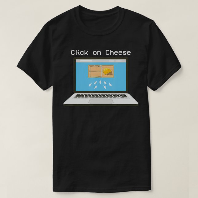 Camiseta Click On Cheese Mouse Trap funny  (Diseño del anverso)
