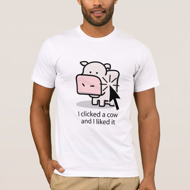 Camiseta Clicker de la vaca (luz) (Anverso)
