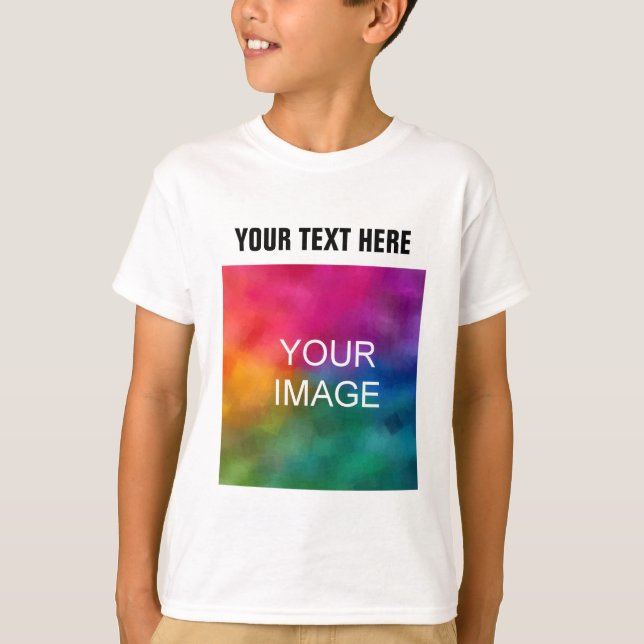 Camiseta Cliente Añadir imagen de foto Niños de texto (Anverso)