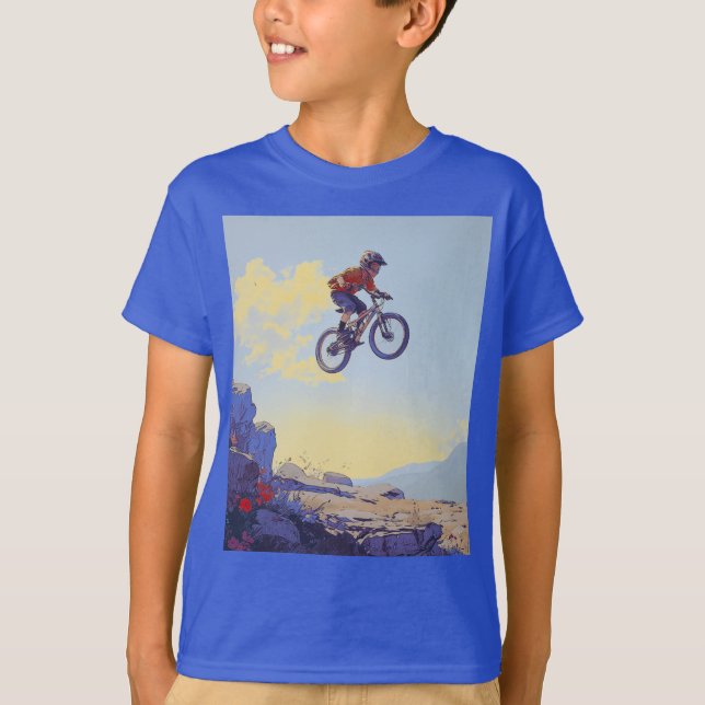 Camiseta Cliff Jumping BMXer - Diseño del piloto BMX (Anverso)