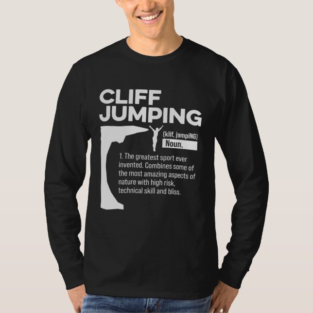 Camiseta Cliff Jumping Noun Definition Tombstoning Cliff Di (Anverso)