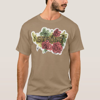 Camiseta Clígrafía sólida con un diseño floral