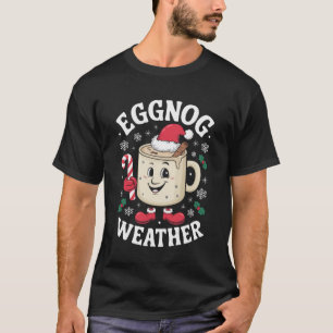 Camiseta Clima de Ponche de Huevo Navidad Retro Navidad