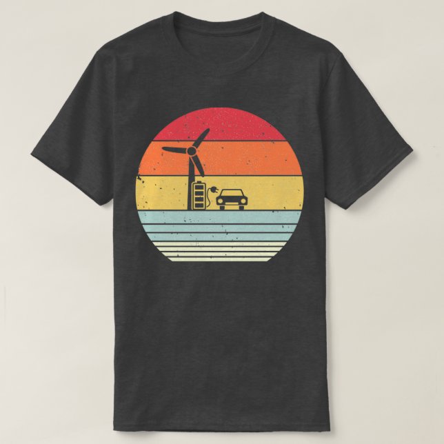 Camiseta Climate Change Design Retro Style Renewable Energy (Diseño del anverso)