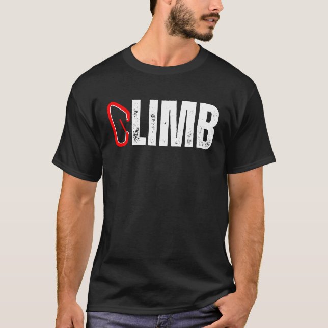 Camiseta CLIMB Rock Climber Carabiner Climbing Mountains Mo (Anverso)