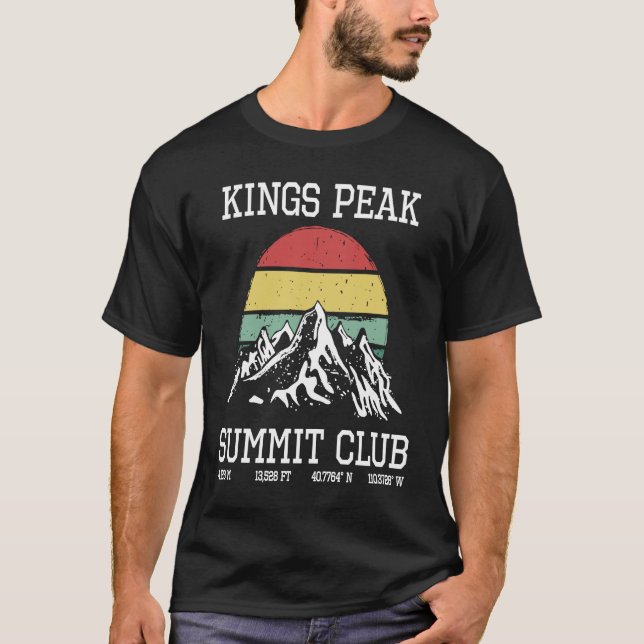 Camiseta Climbed Kings Peak Utah Summit Club Sun Hike USA H (Anverso)