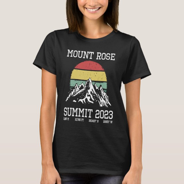 Camiseta Climbed Mount Rose Summit Club Hike Nevada Hiking  (Anverso)