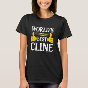 Camiseta Cline Surname Funny Team Family Apellido World