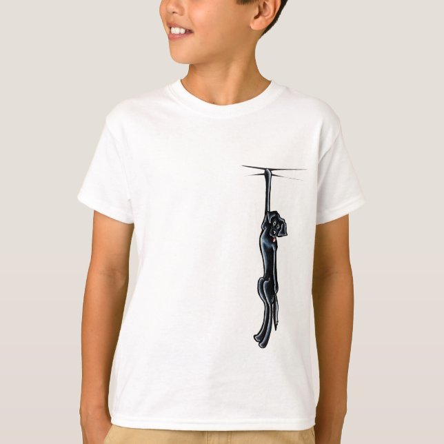 Camiseta Clingy Black Lab Off-Leash Art™ (Anverso)