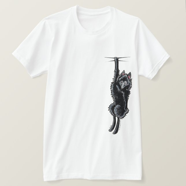 Camiseta Clingy Schipperke (Anverso del diseño)