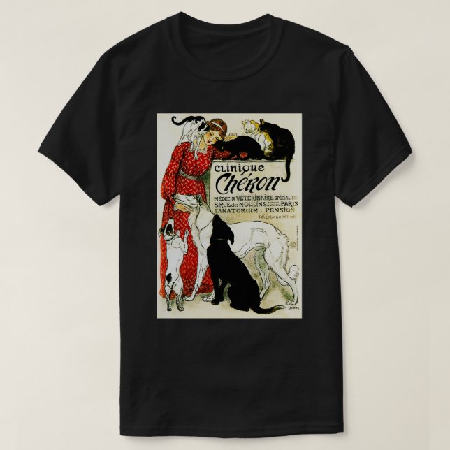Camiseta Clínica de animales CLINIQUE CHERON por Theophile  (Diseño del anverso)