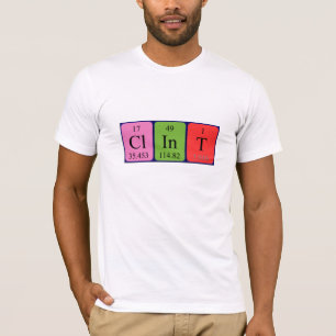 Camiseta Clínica de nombre de tabla periódica