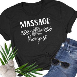 Camiseta Clínica de Salón de Terapeuta de Masaje Lotus Hand