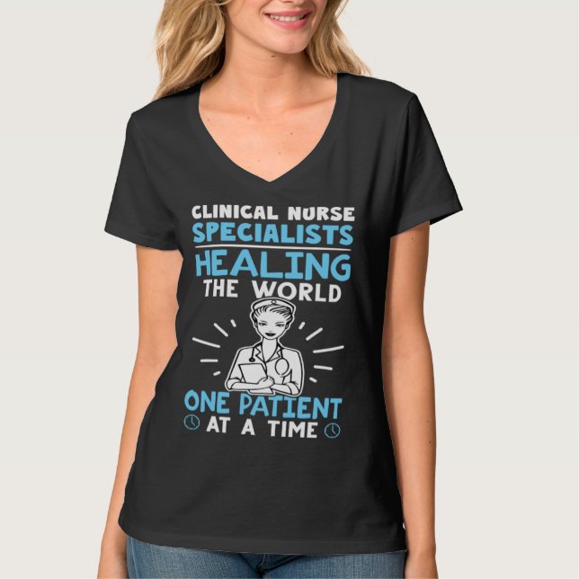 Camiseta Clinical Nurse Specialists Healing the World (Anverso)