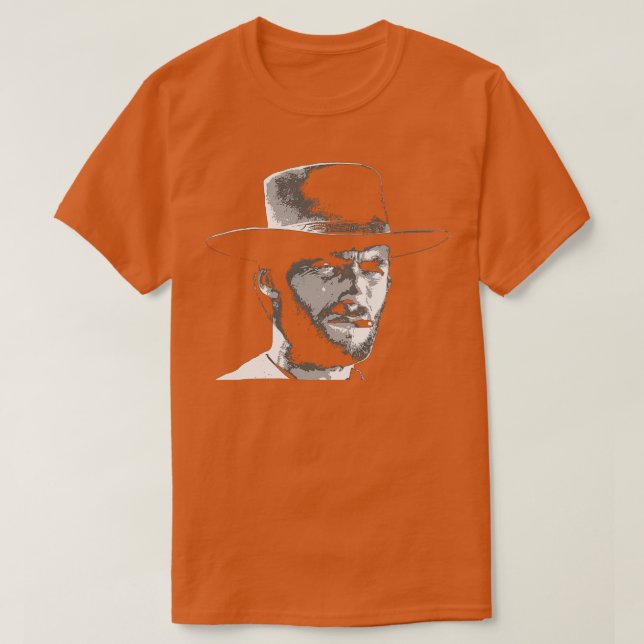 Camiseta Clint Eastwood Black and White (Diseño del anverso)