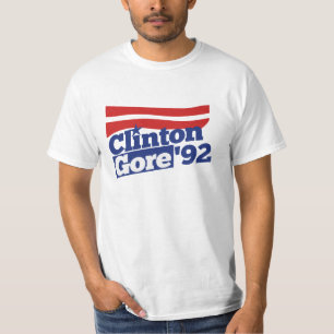 Camiseta Clinton Gore 92 política retro