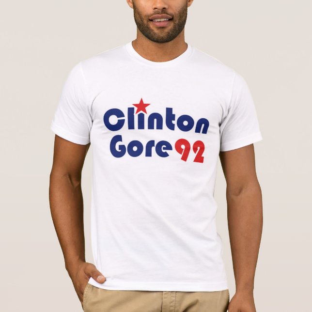 Camiseta Clinton Gore 92 Retro Demócrata (Anverso)