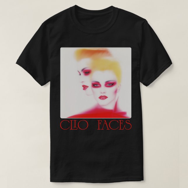 Camiseta Clio Faces Italo Disco Classic Tributo Design (Diseño del anverso)