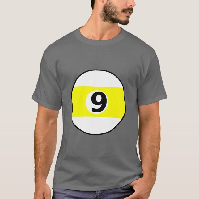 Camiseta clipart de 9 bolas (Anverso)
