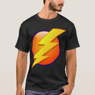 Camiseta clipart de vector de energía de rayos