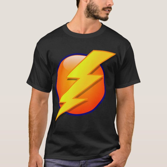 Camiseta clipart de vector de energía de rayos (Anverso)