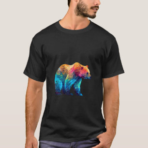 Camiseta Clíparte de acuarela colorida de color para las mu