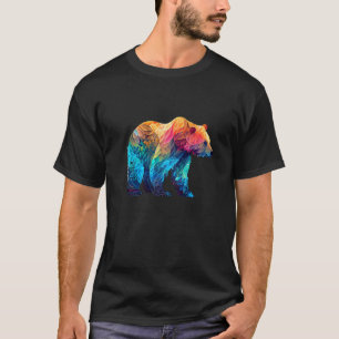 Camiseta Clíparte de acuarela colorida de color para las mu