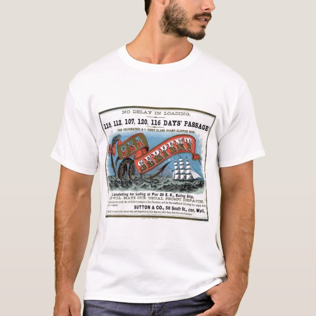 Camiseta Clipper Serpiente de Mar a Vela  (Anverso)