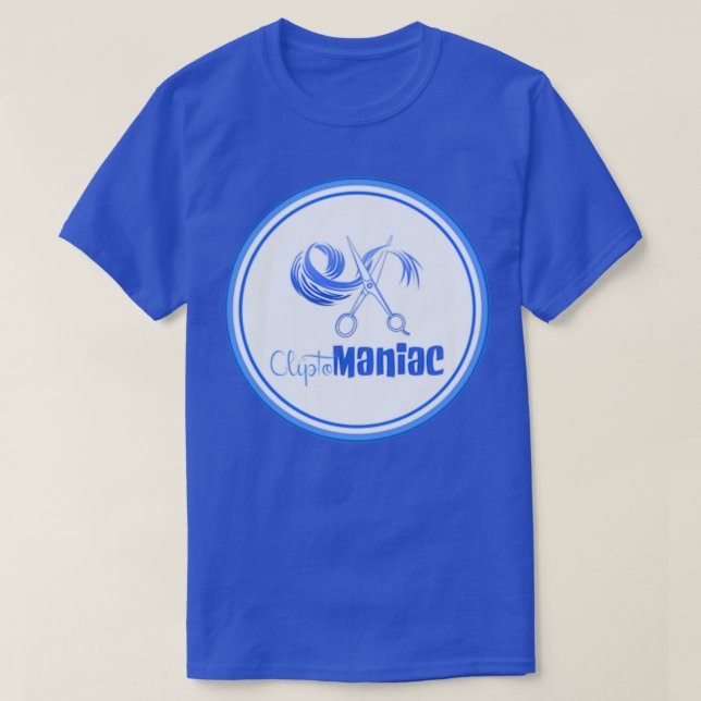Camiseta CliptoMANIAC Azul sobre azul (Diseño del anverso)