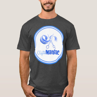 Camiseta CliptoMANIAC Azul sobre negro