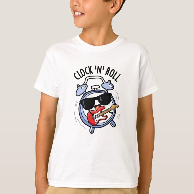 Camiseta Clock And Rolly Funny Rock Pun (Anverso)