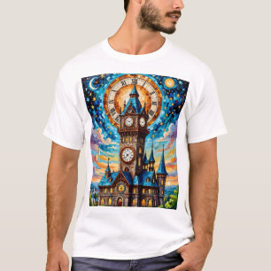 Camiseta Clocktower T-Shirt Fantasía de cosecha celeste