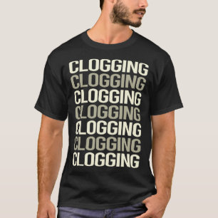 Camiseta Clogger de Clog de cierre de texto blanco