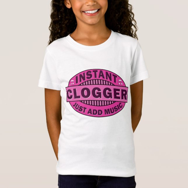 Camiseta Clogger inmediato apenas añade rosa de la música (Anverso)