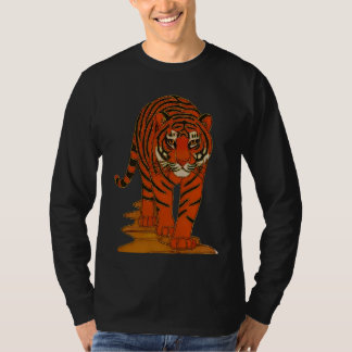 Camiseta Cloisonne Art Tiger on the Jungle Path