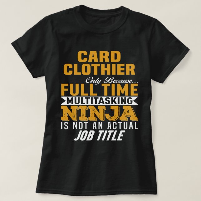 Camiseta Clothier de tarjeta (Diseño del anverso)