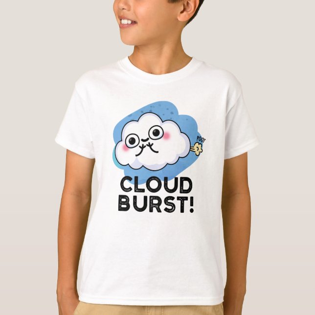 Camiseta Cloud Burst Funny Cloud Fart Pun (Anverso)