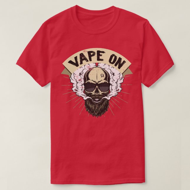 Camiseta Cloud Chaser Vaping Beart Skull Vape On (Diseño del anverso)