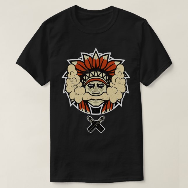 Camiseta Cloud Chaser Vaping Native American (Diseño del anverso)